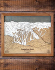 Arapahoe Basin, CO Ski Trail Map Artwork Slopes Mountain Art 23" x 28" Natural