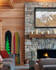 Arapahoe Basin, CO Ski Trail Map Artwork Slopes Mountain Art