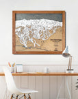 Breckenridge, CO Ski Trail Map Artwork Slopes Mountain Art
