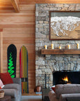 Breckenridge, CO Ski Trail Map Artwork Slopes Mountain Art