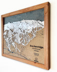 Breckenridge, CO Ski Trail Map Artwork Slopes Mountain Art