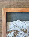 Breckenridge, CO Ski Trail Map Artwork Slopes Mountain Art