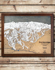 Breckenridge, CO Ski Trail Map Artwork Slopes Mountain Art 23" x 28" Rustic Kona
