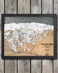 Breckenridge, CO Ski Trail Map Artwork Slopes Mountain Art 23" x 28" Matte Black