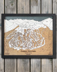 Copper Mountain, CO Ski Trail Map Artwork Slopes Mountain Art 23" x 28" Matte Black