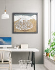 Copper Mountain, CO Ski Trail Map Artwork Slopes Mountain Art