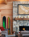 Diamond Peak, NV Ski Trail Map Artwork Slopes Mountain Art 23" x 28" Storm Grey