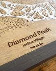 Diamond Peak, NV Ski Trail Map Artwork Slopes Mountain Art