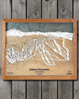 Eldora Mountain, CO Ski Trail Map Artwork Slopes Mountain Art 23" x 28" Natural