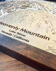 Heavenly Mountain CA/NV, Ski Trail Map Artwork Slopes Mountain Art