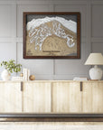 Heavenly Mountain CA/NV, Ski Trail Map Artwork Slopes Mountain Art
