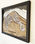 Heavenly Mountain CA/NV, Ski Trail Map Artwork Slopes Mountain Art