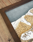 Homewood Mountain, CA Ski Trail Map Artwork Slopes Mountain Art