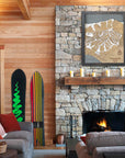 Homewood Mountain, CA Ski Trail Map Artwork Slopes Mountain Art