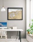 Keystone Mountain, CO Ski Trail Map Artwork Slopes Mountain Art