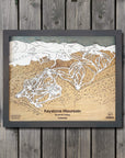 Keystone Mountain, CO Ski Trail Map Artwork Slopes Mountain Art 23" x 28" Midnight Grey