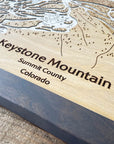 Keystone Mountain, CO Ski Trail Map Artwork Slopes Mountain Art