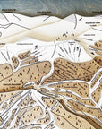 Keystone Mountain, CO Ski Trail Map Artwork Slopes Mountain Art