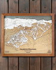 Keystone Mountain, CO Ski Trail Map Artwork Slopes Mountain Art 23" x 28" Natural