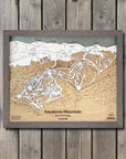 Keystone Mountain, CO Ski Trail Map Artwork Slopes Mountain Art 23" x 28" Storm Grey