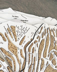 Kirkwood Mountain, CA Ski Trail Map Artwork Slopes Mountain Art