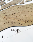 Kirkwood Mountain, CA Ski Trail Map Artwork Slopes Mountain Art