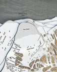 Kirkwood Mountain, CA Ski Trail Map Artwork Slopes Mountain Art