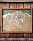 Northstar California Ski Trail Map Artwork Slopes Mountain Art 23" x 28" Natural