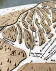 Northstar California Ski Trail Map Artwork Slopes Mountain Art