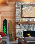 Northstar California Ski Trail Map Artwork Slopes Mountain Art 23" x 28" Rustic Kona