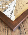 Palisades Tahoe, CA Ski Trail Map Artwork Slopes Mountain Art