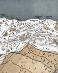Palisades Tahoe, CA Ski Trail Map Artwork Slopes Mountain Art