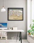 Park City Mountain, UT Ski Trail Map Artwork Slopes Mountain Art