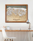 Park City Mountain, UT Ski Trail Map Artwork Slopes Mountain Art
