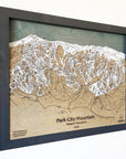 Park City Mountain, UT Ski Trail Map Artwork Slopes Mountain Art