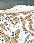 Snow Summit, CA Ski Trail Map Artwork Slopes Mountain Art