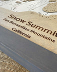 Snow Summit, CA Ski Trail Map Artwork Slopes Mountain Art