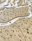 Snow Summit, CA Ski Trail Map Artwork Slopes Mountain Art