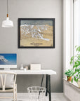 Steamboat Mountain, CO Ski Trail Map Artwork Slopes Mountain Art