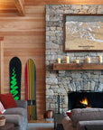 Steamboat Mountain, CO Ski Trail Map Artwork Slopes Mountain Art