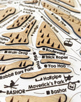 Steamboat Mountain, CO Ski Trail Map Artwork Slopes Mountain Art