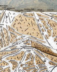 Steamboat Mountain, CO Ski Trail Map Artwork Slopes Mountain Art
