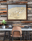 Stowe Mountain, VT Ski Trail Map Artwork Slopes Mountain Art