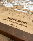 Sugar Bowl, CA Ski Trail Map Artwork Slopes Mountain Art