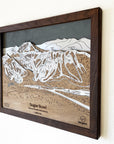 Sugar Bowl, CA Ski Trail Map Artwork Slopes Mountain Art