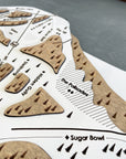 Sugar Bowl, CA Ski Trail Map Artwork Slopes Mountain Art