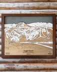 Sugar Bowl, CA Ski Trail Map Artwork Slopes Mountain Art 23" x 28" Rustic Kona
