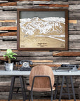 Sugar Bowl, CA Ski Trail Map Artwork Slopes Mountain Art
