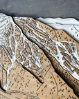 Sun Valley, ID Ski Trail Map Artwork Slopes Mountain Art