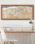 Sunday River, ME Ski Trail Map Artwork Slopes Mountain Art